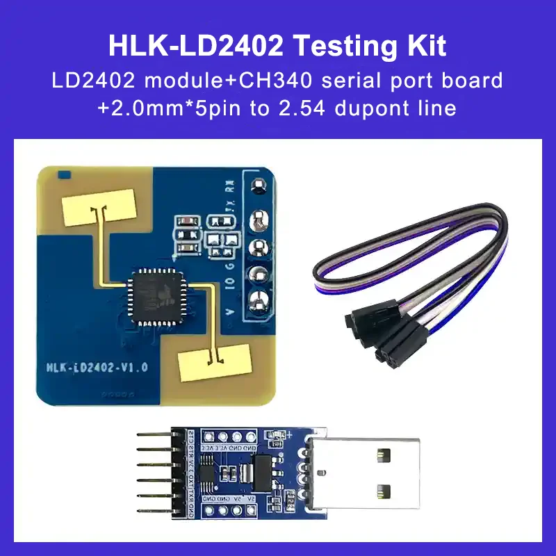 HLK-LD2402 HLK-LD2401 24G Presence Radar Module MM Wave Human Body Motion Sensor 10m Intelligent Sensor Switch BLE Bluetooth