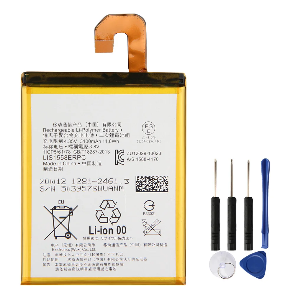 NEW Replacement Battery LIS1558ERPC For Sony Xperia Z3 L55T L55U D6653 D6633 D6603 Phone Batteries 3100mAh