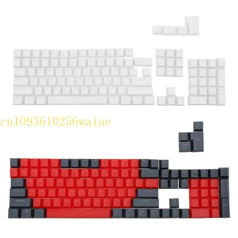 

652F 2 в 1 клавиш набор 104PCS Двухцветный двойной штрих с двойным выстрелом на клавишах установлен для клавиатуры