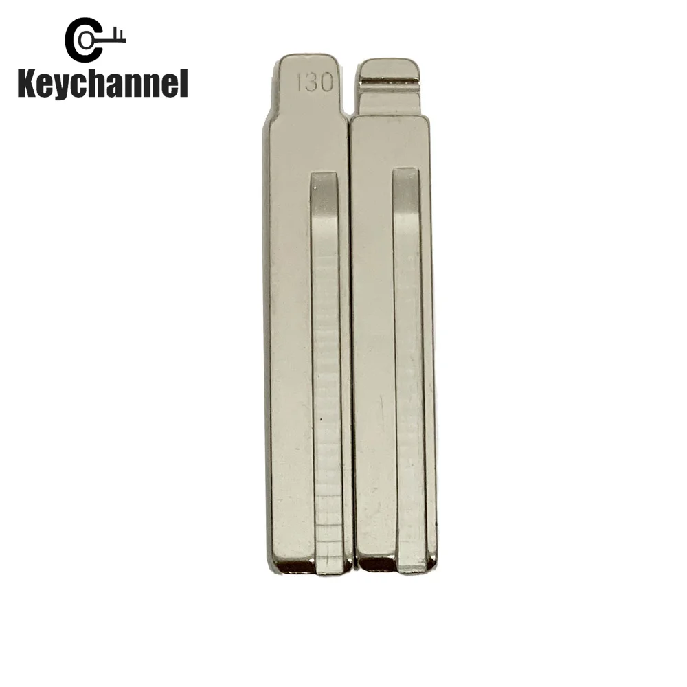 Keychannel 10pcs #129 #130 Metal Blank HY20 Flip KD Key Blade For Hyundai For Kia Car Remote Key Embryo Uncut Right Left Blade