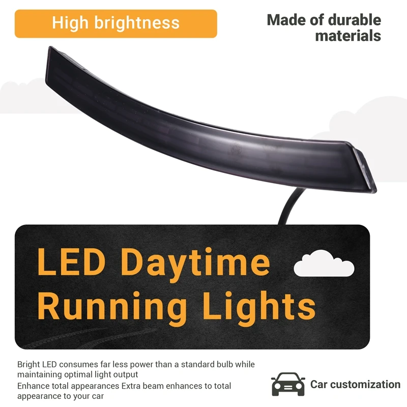 

Z0C-h2PCS LED Daytime Running Light for Honda CR-V CRV 2023 2024 Dynamic Turn Signal Waterproof Car 12V LED DRL