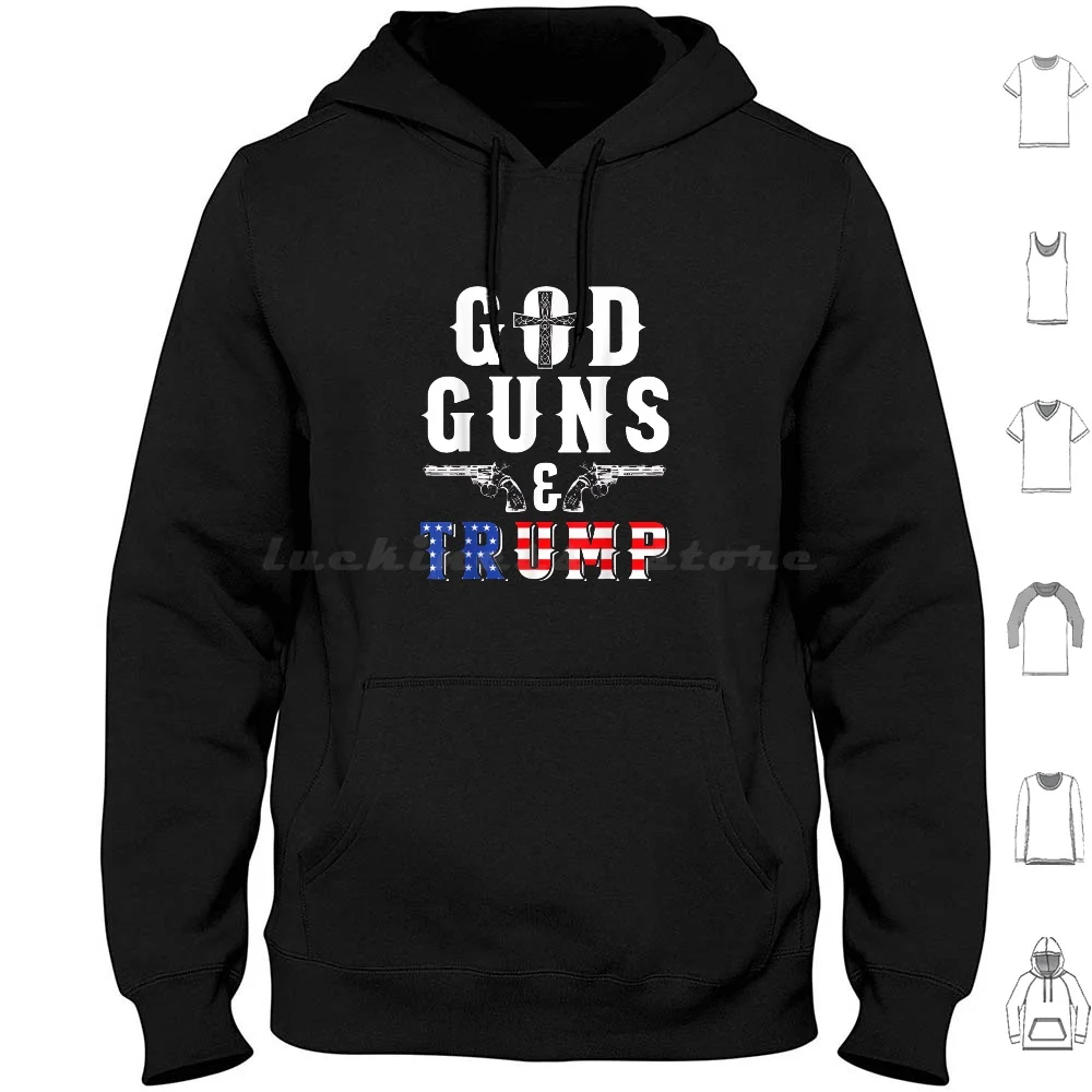 Trump 2020 Gift Pro Life Pro God Pro Gun Pro Trump Shirt Retro Summer Graphic Hoodies Long Sleeve Trump 2020 Pro Life