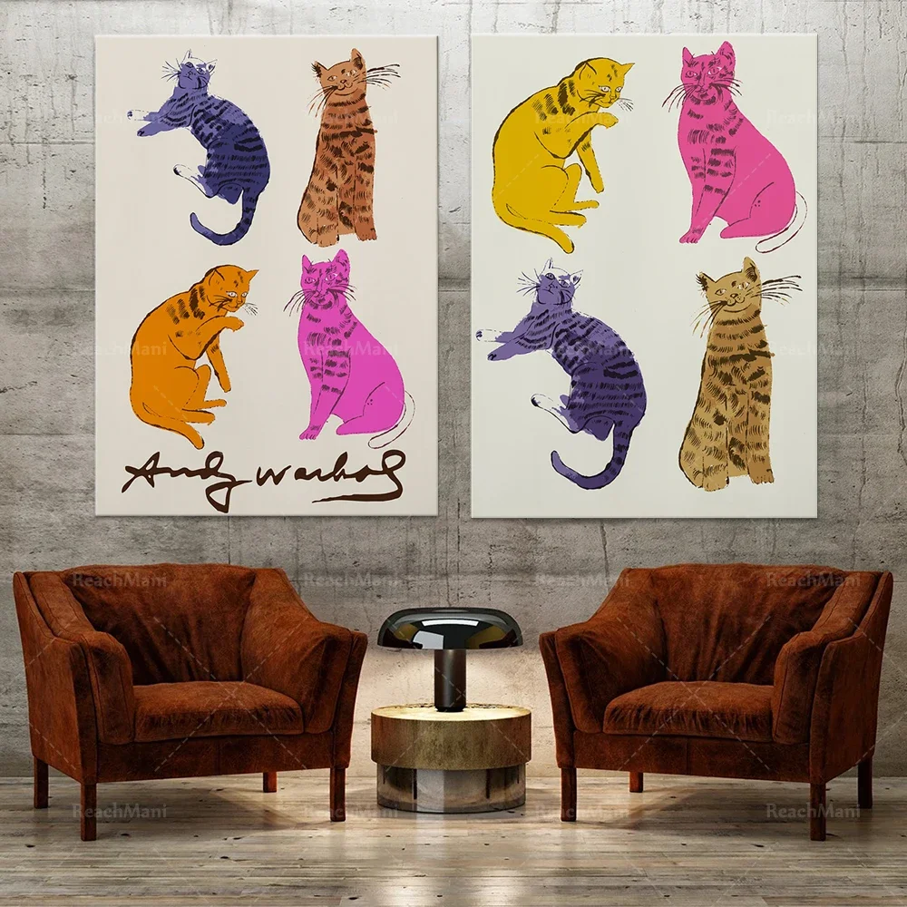 

Andy Warhol cat prints, Andy Warhol cat art posters, Andy Warhol retro posters, high-quality printable posters