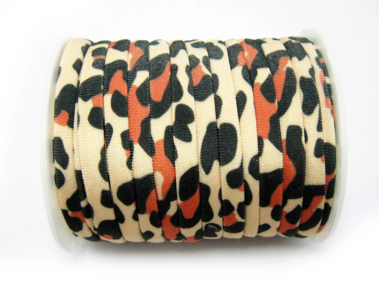 5mm lycra cord, Light Leopard lycra cord, stitched Elastic Lycra Strips, swimwear & bikini, Jewelry Making