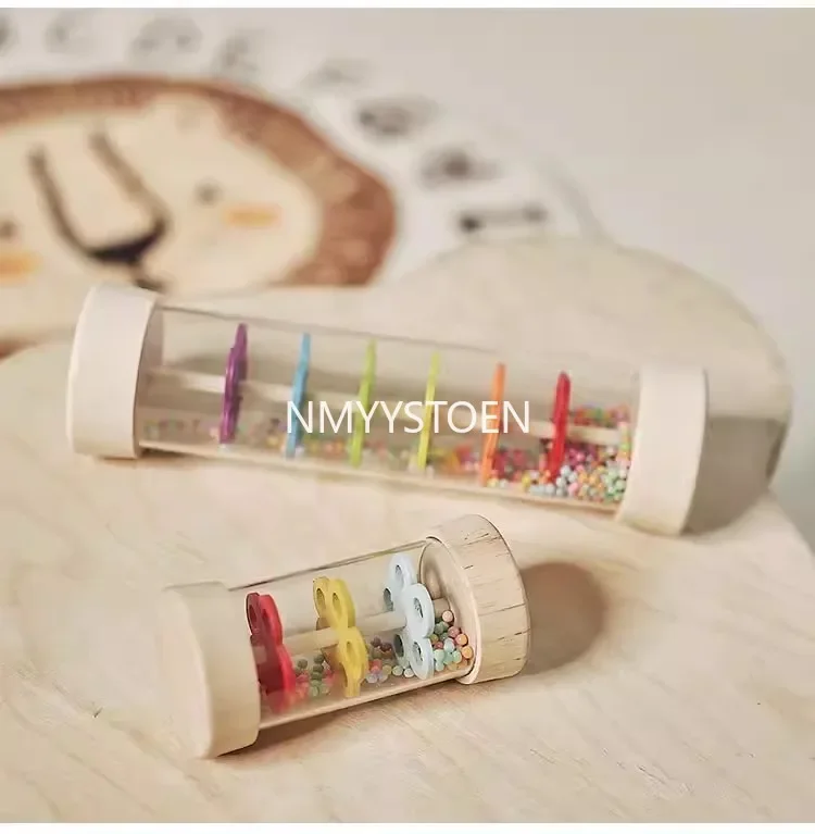 Baby Wooden Rain Sound Pipe Simulation Rain Sound Wooden Toy Gift Hourglass Fun Music Shaker Early Education Enlightenment Toy