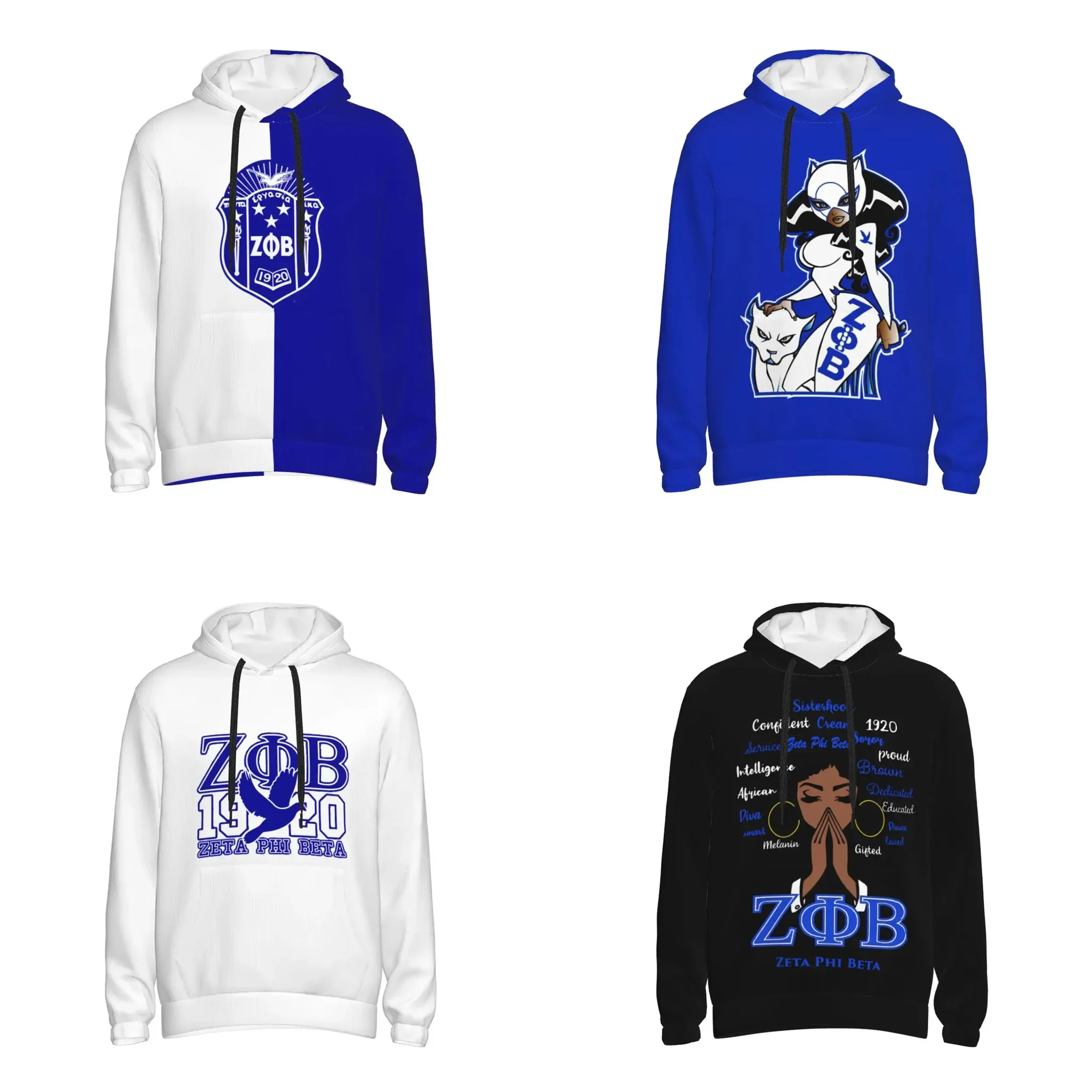 

Zeta Phi Beta ZPB Sorority Men's Pullover Hoodie Casual Hooded Sweatshirt Best Hoodies Sportswear Tracksuit with Pocket