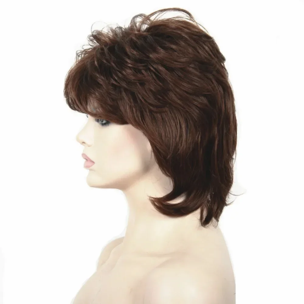 StrongBeauty Women Synthetic wig Short Hair Black/Blonde Natural wigs Capless Layered Hairstyles