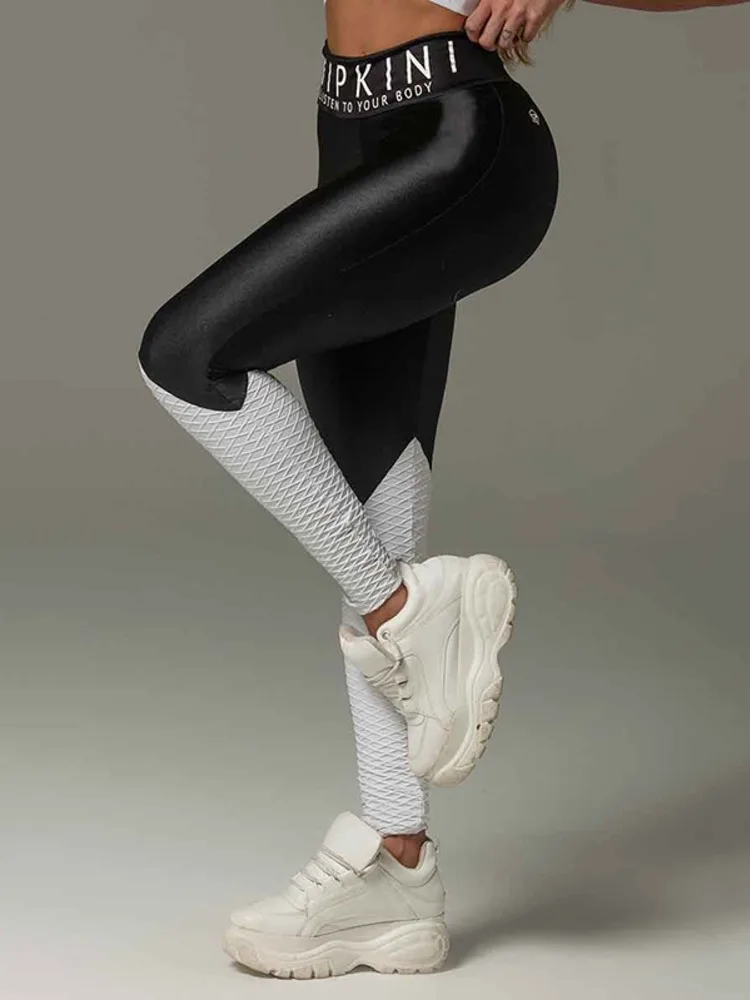 Krismile Woman Clothes Yoga Suits Contrast Color Cross Back Tanks Top Tight Fitting Legging Sportswear 2 Piece Sets 60866