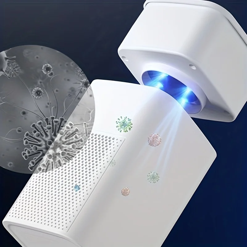 Компактный очиститель воздуха 1 шт. плюс — усовершенствованный фильтр для спальни, офиса, автомобиля и домашних животных, с USB-кабелем, ночником, таймером, удаления