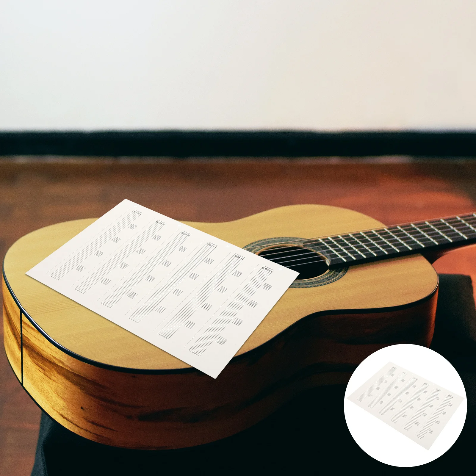 

85Pcs Guitar Sheet Music Paper Blank Tablature for Songwriting Practice Composition Portable Smooth Writing Music Paper