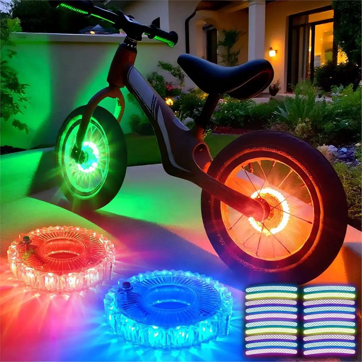 newA10R Bike Wheel Lights Rechargeable Bike Lights for Wheels , Motion Sensor, Bike Spoke Lights
