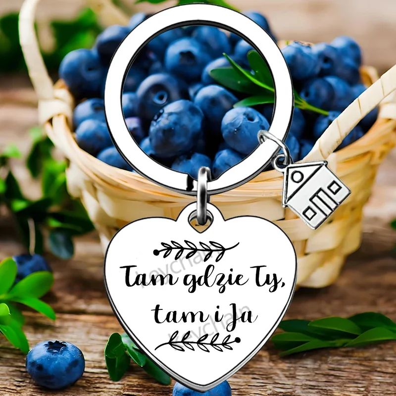Polish heart New Home Keychain Pendant First Home Gift New House Key Chain Housewarming Realtor Closing Gifts