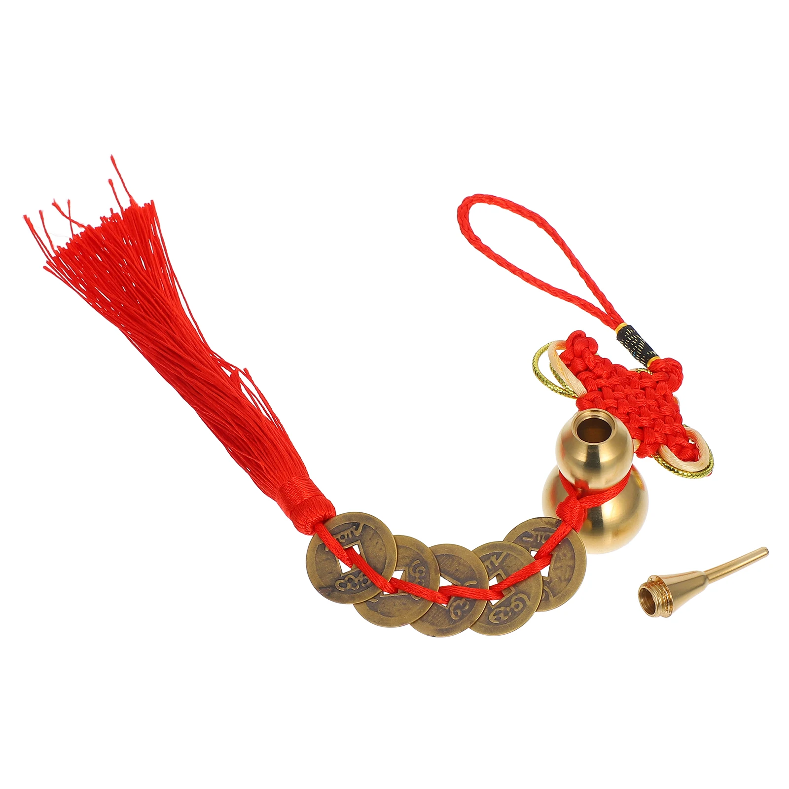 

Gourd Tassel 7cm Brass Gold Chinese Festival Hanging nament Edge Decor Car nament New Year Charm Spring Festival Hanging