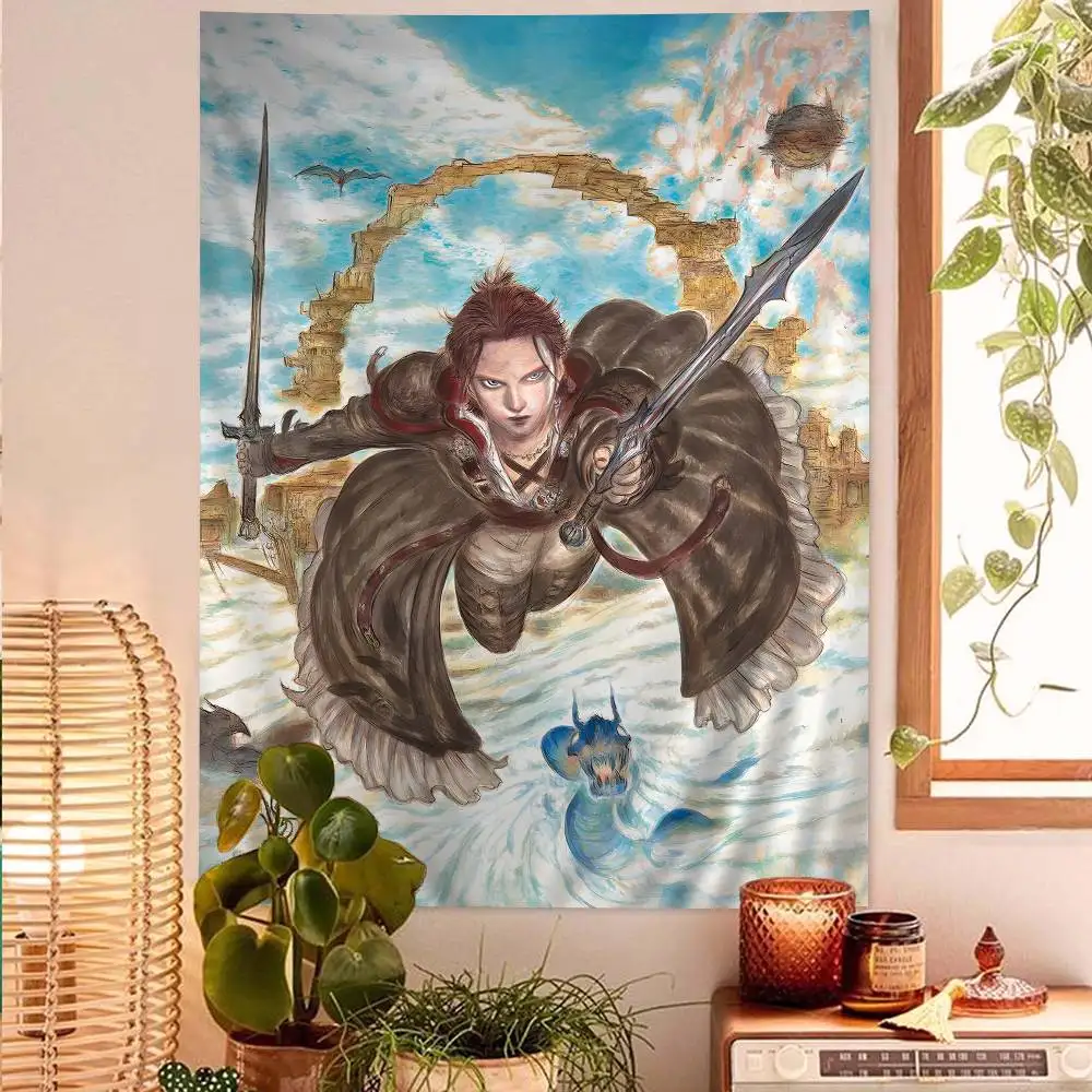 Y-Yoshitaka Amano Art Cartoon Tapestry Art Science Fiction Room Home Decor Wall Hanging Home Decor