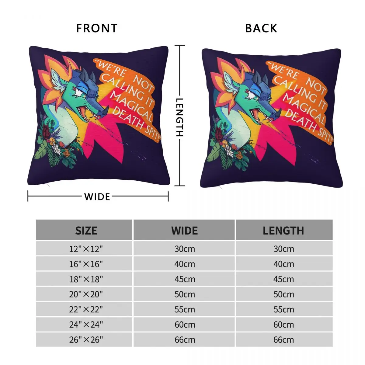 Glory With Plants Wings Of Fire Square Pillowcase Polyester Linen Velvet Pattern Zip Decor Pillow Case Home Cushion Cover
