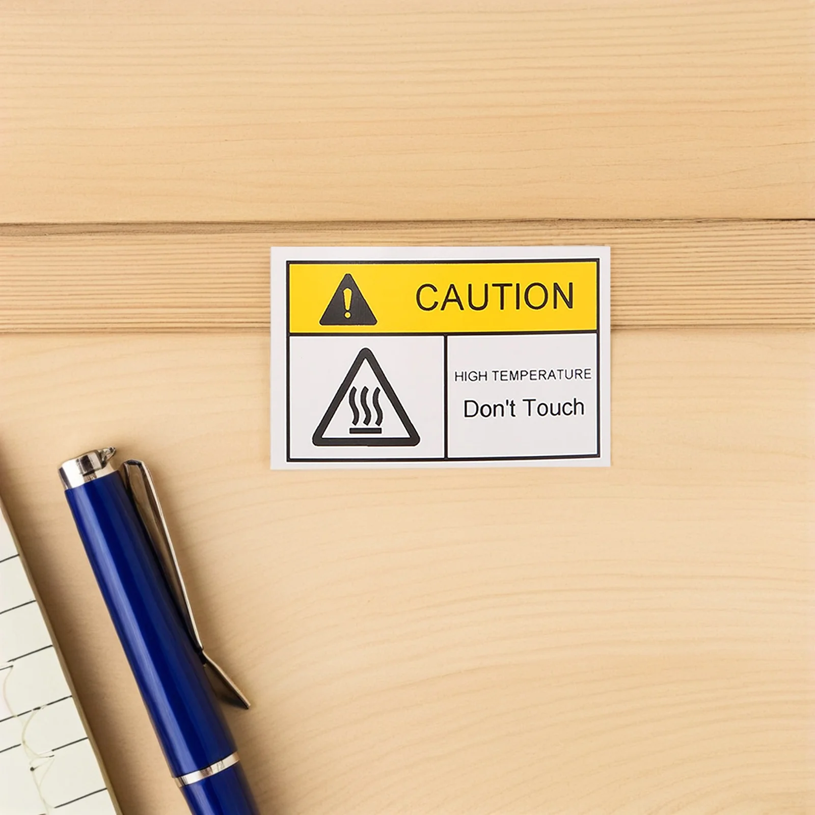 10 قطعة ملصقات تحذير ساخنة درجة حرارة عالية لا تلمس ملصقات لمعدات الآلات ذاتية اللصق مقاومة للحرارة