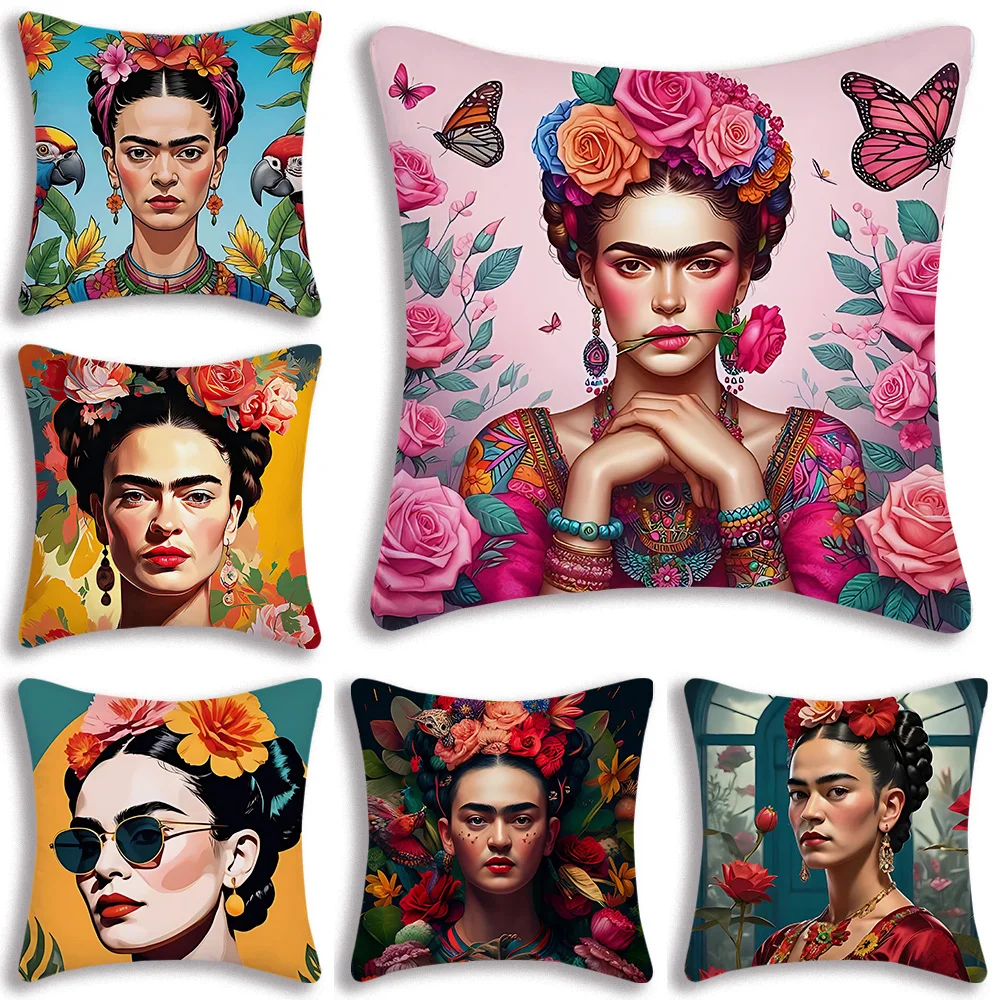 Pillow Covers F-Fridas Cartoon Sofa Decorative Home Double-sided Printing Short Plush Cute Cushion Cover