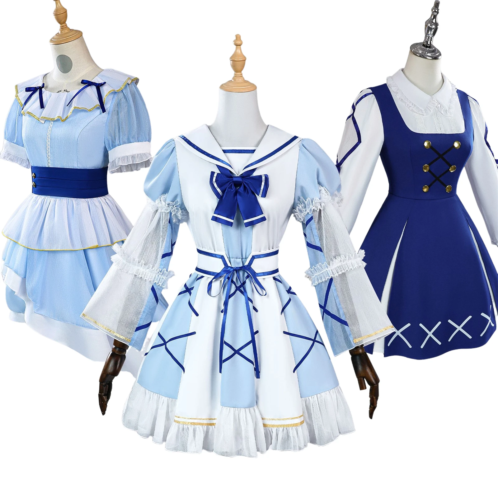 

Aqours Watanabe You Tsushima Ohara Mari Cosplay Costume Lolita Sailor Uniform Girl Anime Game Cos Halloween Outfit Set
