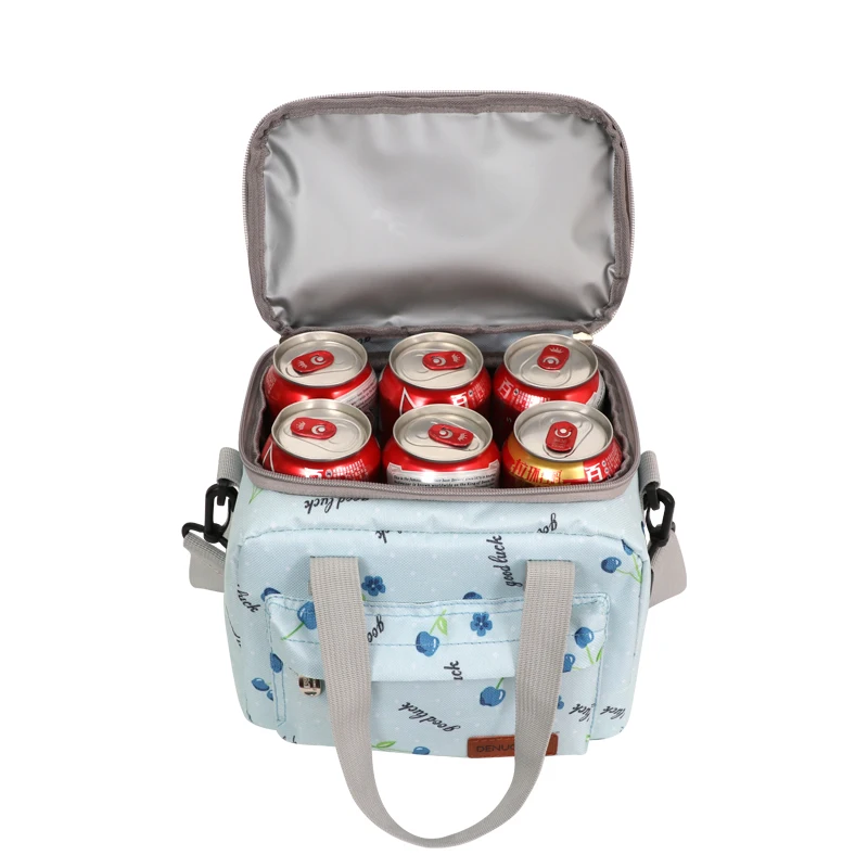 DENUONISS New Portable Cooler Bag Insulation Bag Can Hold 9 Cans Of Coke Leak-proof Outdoor Picnic Food Storage Bento Bag