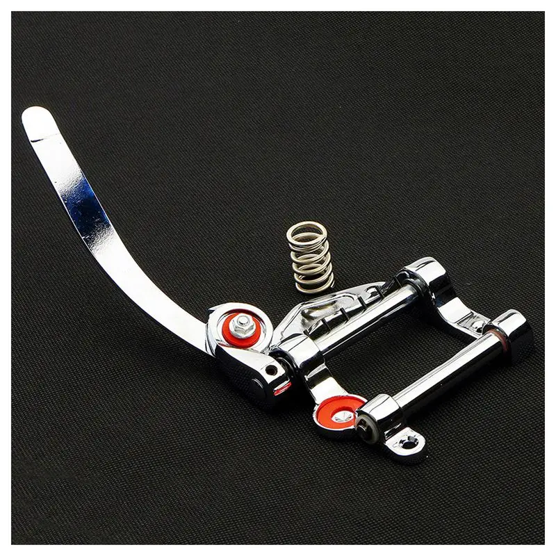 Guitar Vibrato Tailpiece Tremolo Flat Top Body Tremolo Unit Vibrato Bridge for Tele, SG, LP, ETC Electric Guitars(Silver)