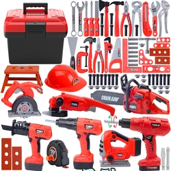 Kinder Speelgoed Toolbox Kits Ingenieur Gesimuleerde Reparatie Tool Set Spel Elektrische Boorschroevendraaier Constructie Educatief Speelgoed Kerst