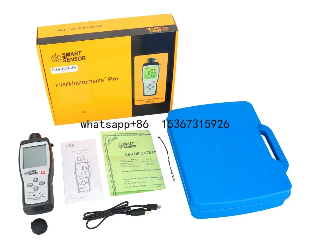 Smart Sensor AR8500 Handheld Ammonia Gas Detector Digital NH3 Gas Tester 0-100PPM