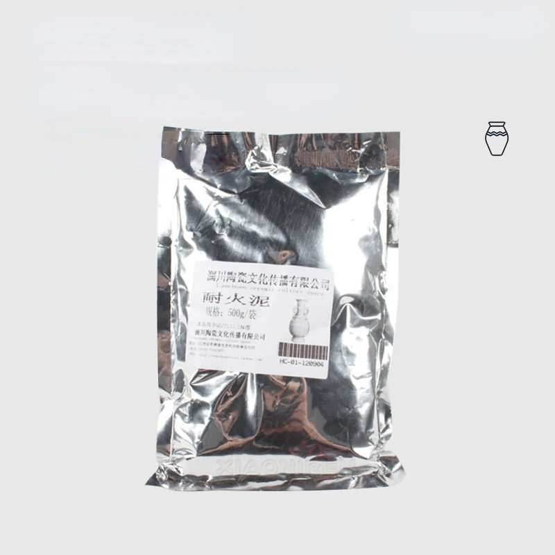 500g/bag of  Kiln Consumables Quick-drying Refractory Clay High Temperature Resistant Material Pottery DIY Clay Firing Tools