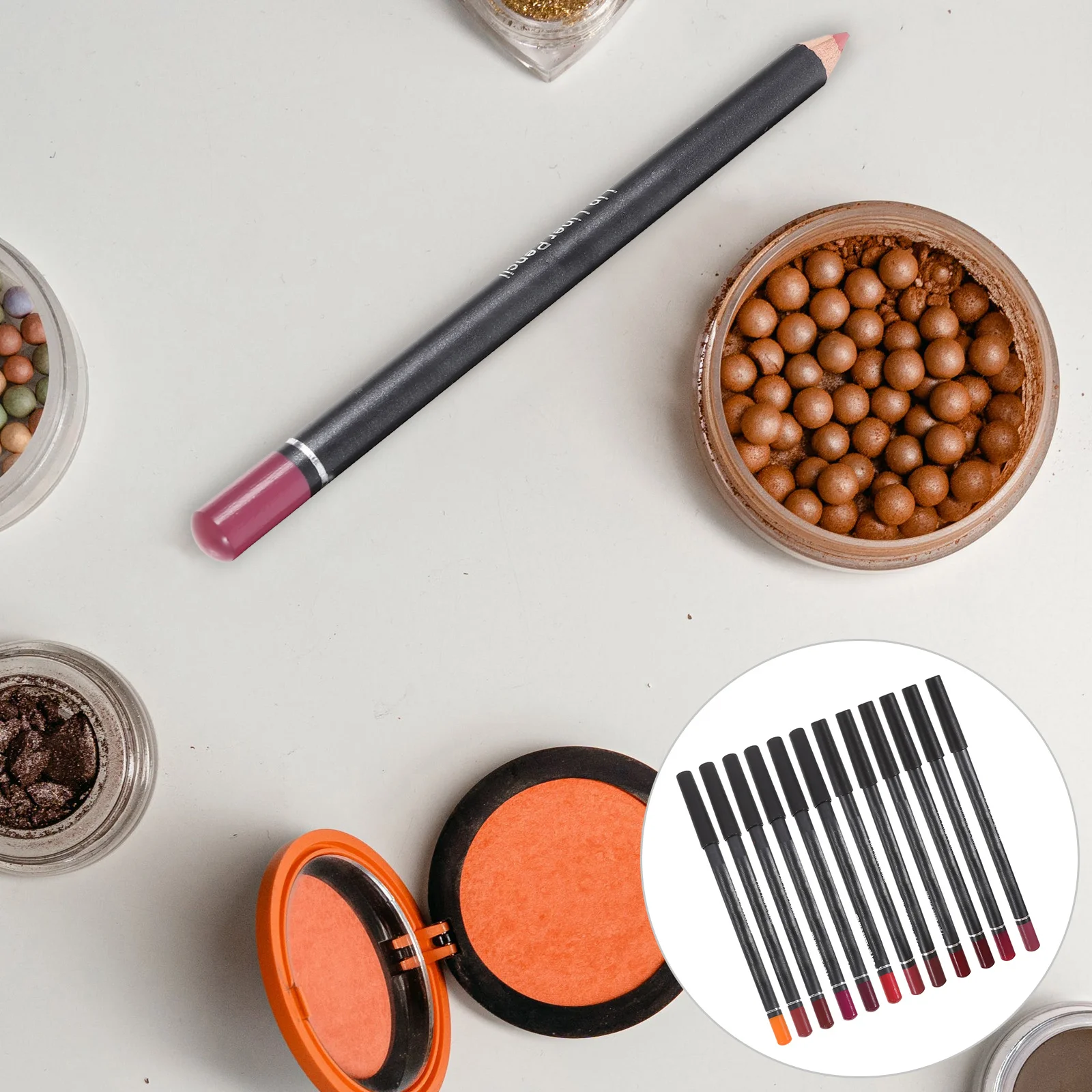 12Pcs Female Lip Liner Set Precise Application Natural Stereo Effect Makeup Lip Pencil Tool Kit