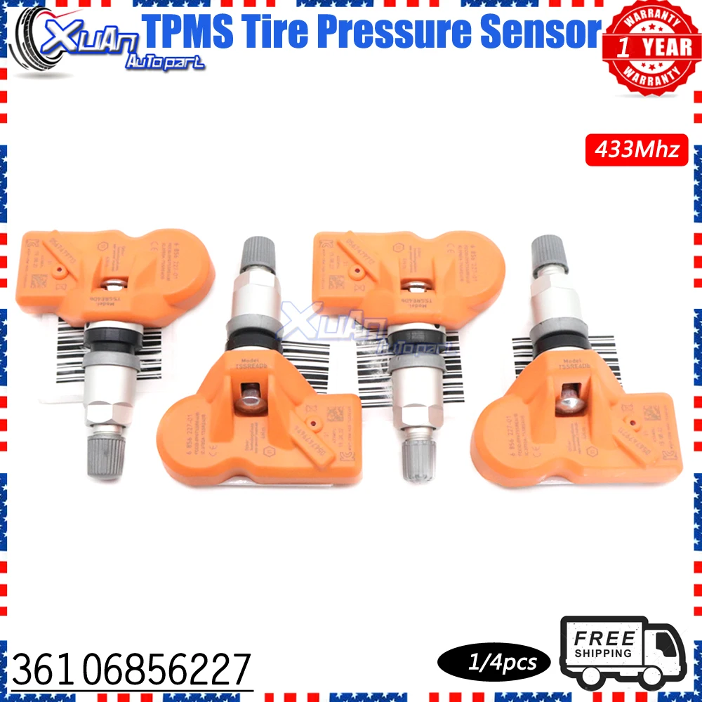 Xuan TPMS Tire Pressure Sensor Monitoring System 36106856227 for BMW X1 X4 Z4 M3 M5 M6 640i 650i Mini Cooper Countryman 433Mhz