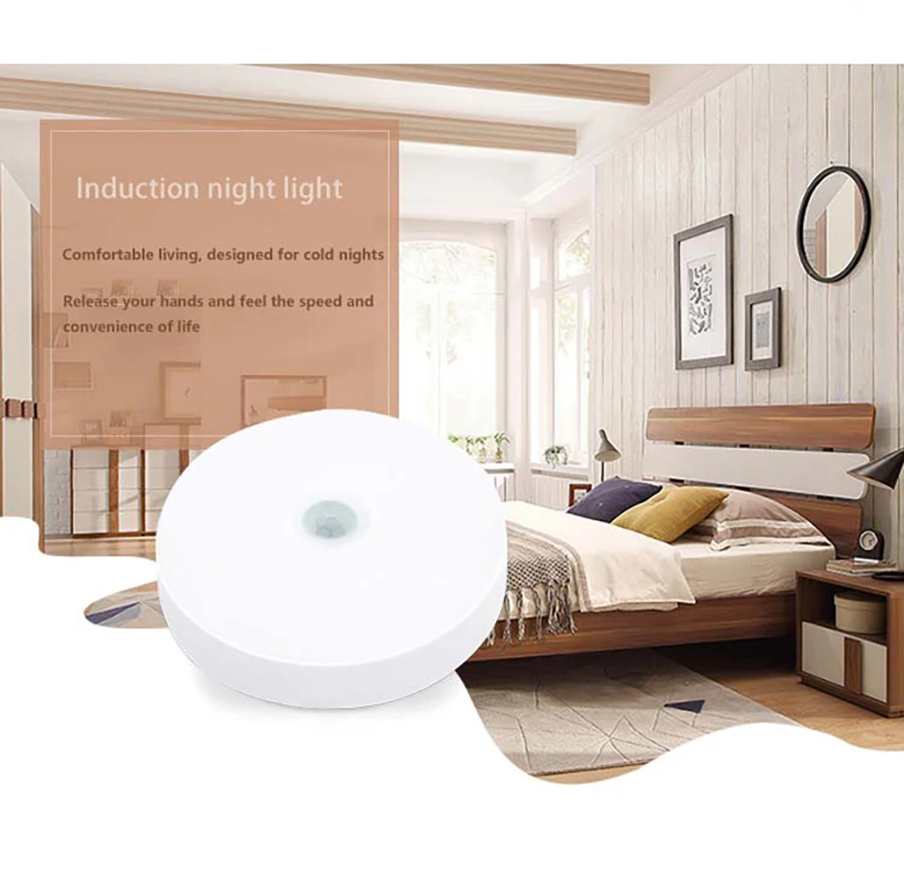LED Smart Human Body Sensor Lamp Emergency  Automatic Night Light Sensor Wardrobe Lamp Entrance Stair Lamp USB Charging