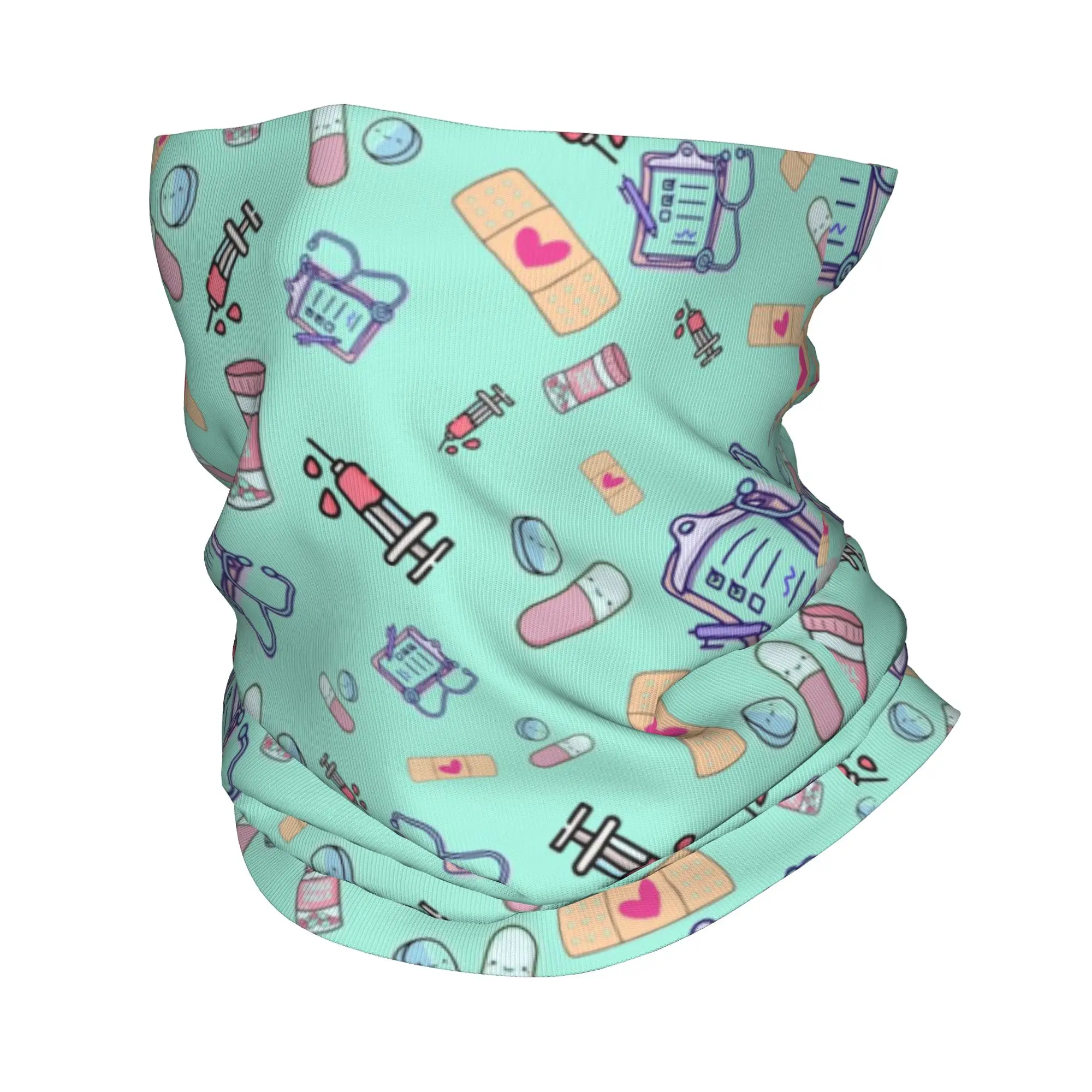 Enfermera En Apuros Doctor Nurse Medicine Bandana Neck Warmer Men Women Winter Hiking Ski Scarf Gaiter  Face Cover