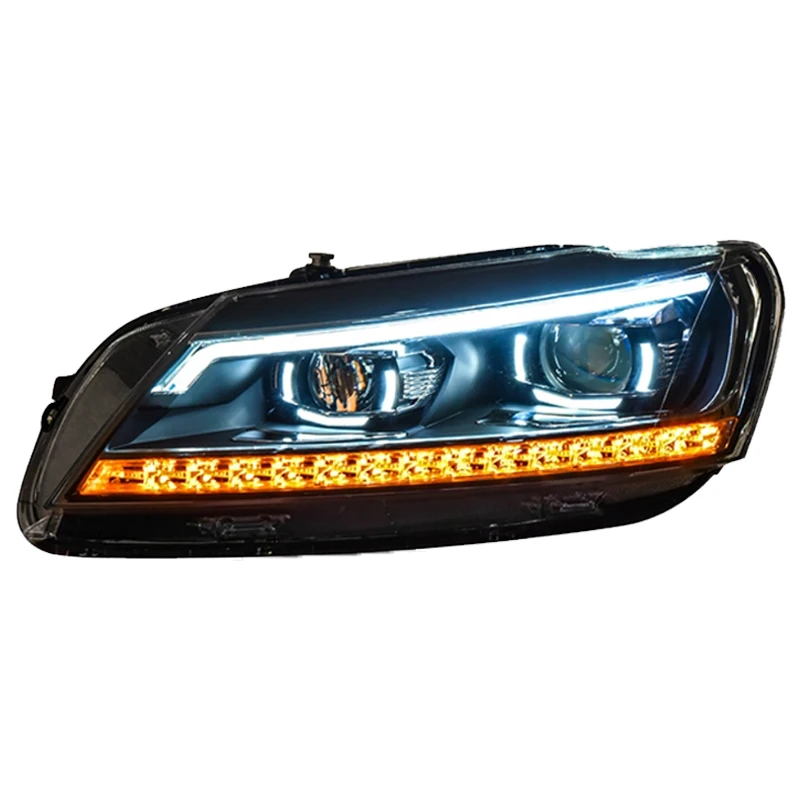 

For 11-15 Volkswagen Magotan Headlight Assembly Old Model Changed to New Model LED Daytime Running Light Flow Turning Laser Lens