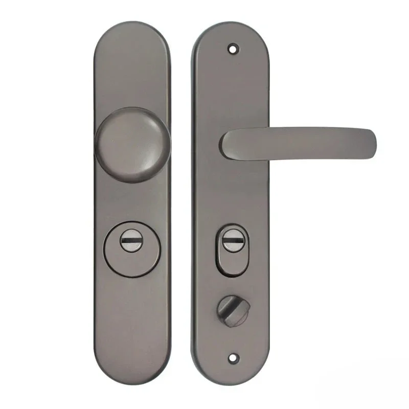 Universal Anti-theft Mortise Entrance Gate Handle Anti-explosion Security Ball Door Lock Handle Fix Distance 235mm
