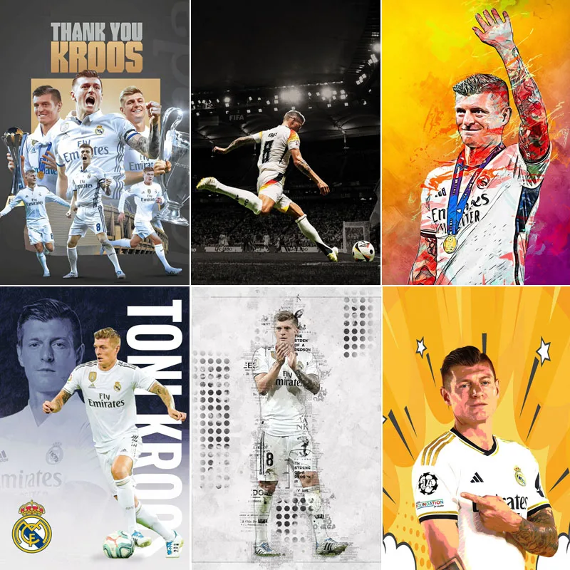 Toni Kroos Football Sport Player Posters Metal Sign Wall Decor Club Garage Kitchen Room Decor Custom Tin Vintage Home Decor