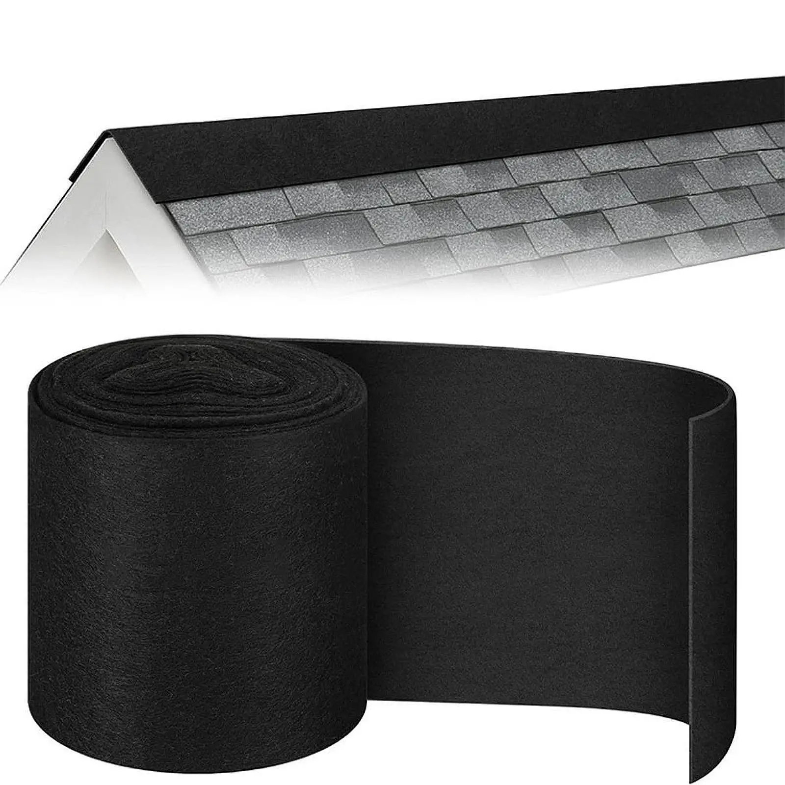 

32.8ft Ridge Exhaust Vent Mesh Weatherproof Breathable 9.8'' Wide Activated Carbon Filter Cotton for Attic Asphalt Shingle Roofs