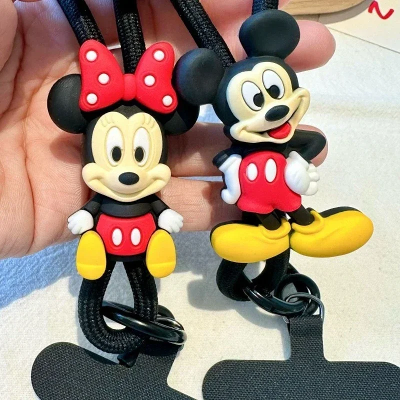 1pc Disney Couple Mickey & Minnie Phone Lanyard, Drop-Proof Wrist Strap, Vintage CCD Camera Strap, luggage accessories
