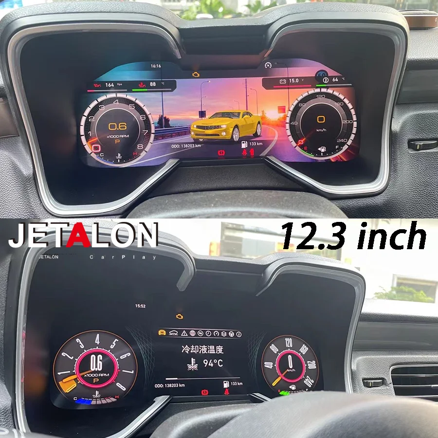 

12.3 Inch LCD Virtual Cockpit Upgrade Digital Speedometer Instrument Cluster Dashboard for 5th Gen Chevrolet Camaro 2011-2015