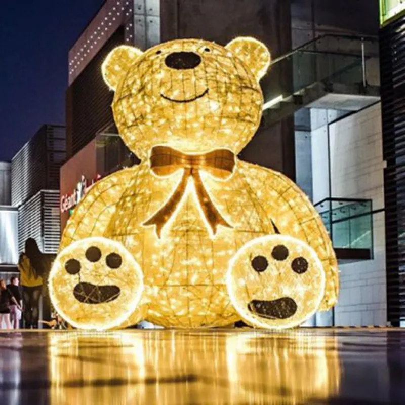 

custom.2D Bear figure customized IP65 Outdoor street holiday landscape decorative motif light