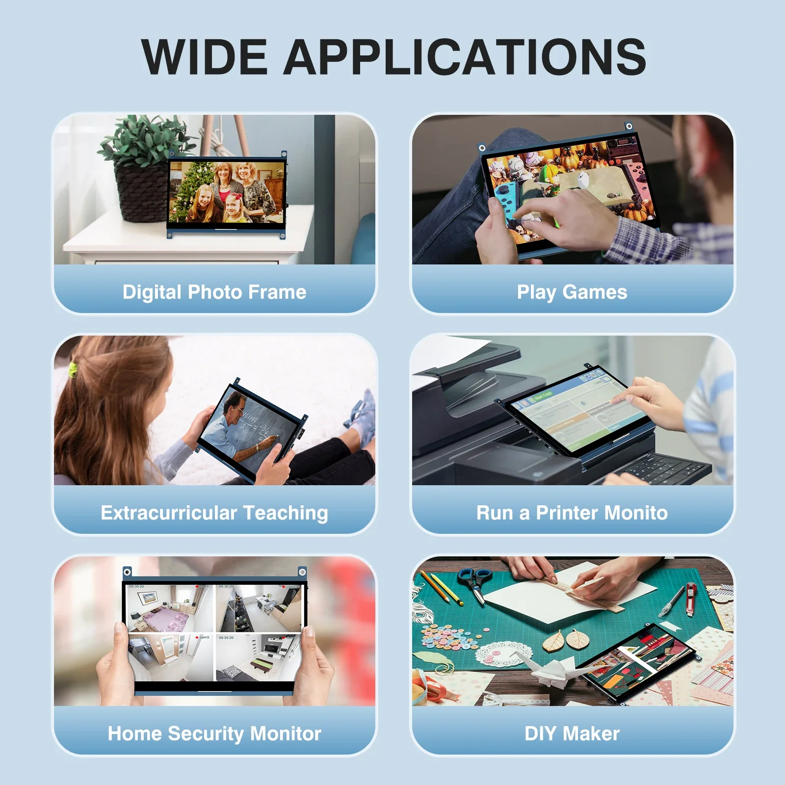 شاشة Raspberry Pi 7 بوصة 4/3/B+ 1024x600 محرك لوحة لمس سعوية مجانية شاشة HDMI صغيرة بدون حافظة لهاتف Win 10/8/7