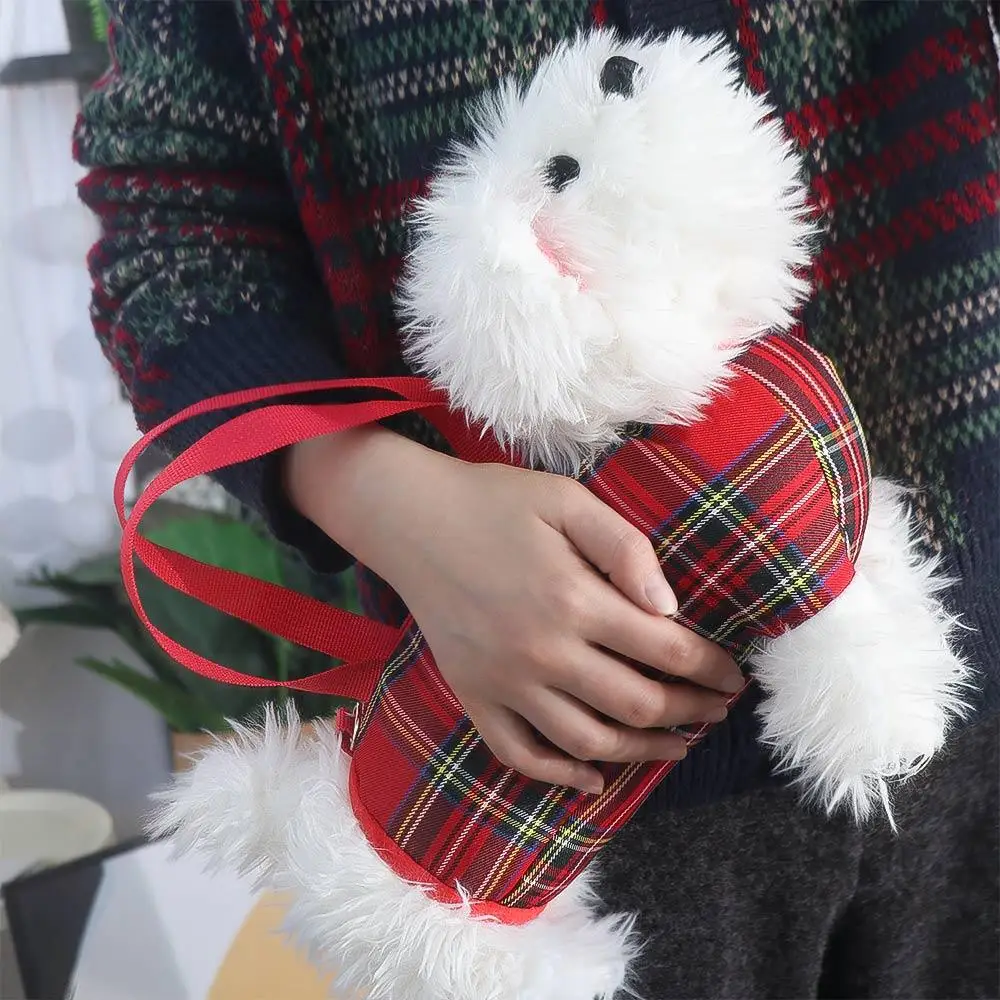 Cute Soft West Highland White Terrier Bag Animal Kawaii Plush Puppy Crossbody Bag Creative Handbag Dog Shoulder Bag Students