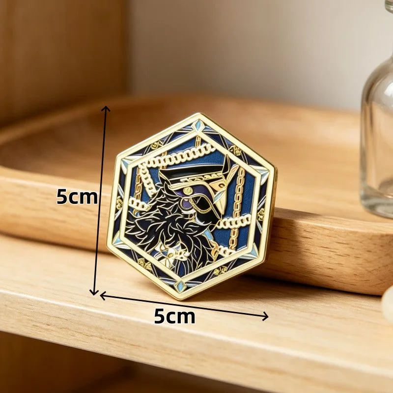 Genshin Impact Arlecchino Cosplay Abzeichen II Capitano Colombina Sandrone Pins Anime Ornament Halloween Party Kostüme Requisiten – Detail 12