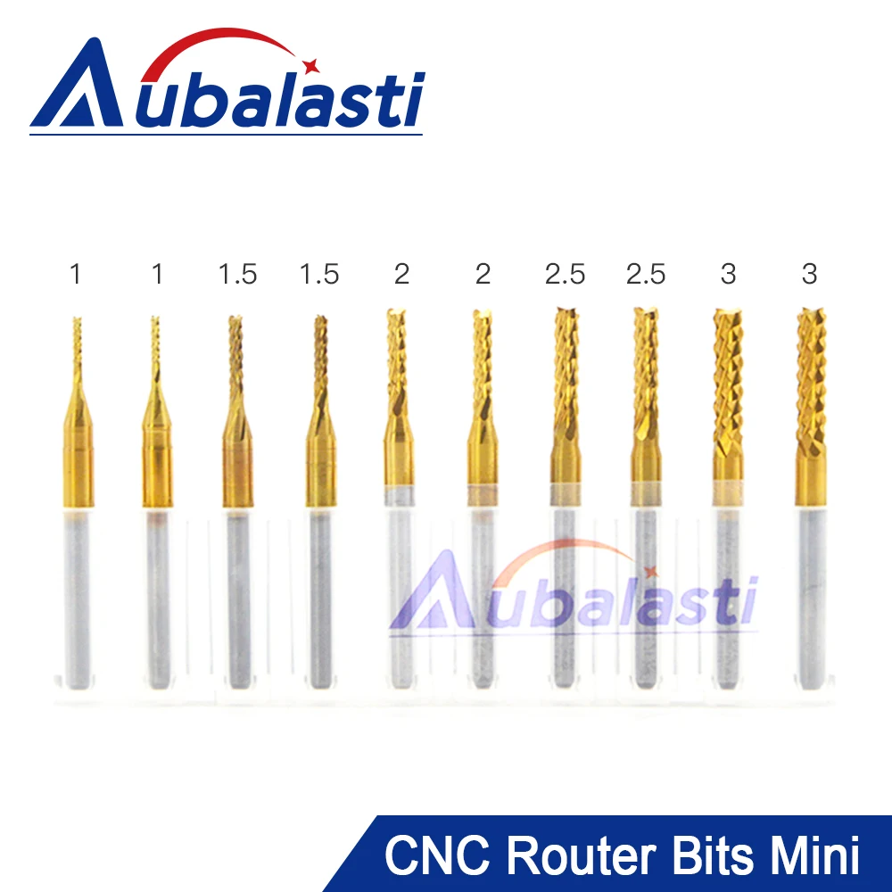 

3.175mm PCB Carbide End Mill Tools CNC Machine Router Bit Mini Cutting Bits CNC Milling Cutters Kit CNC Cutter Milling