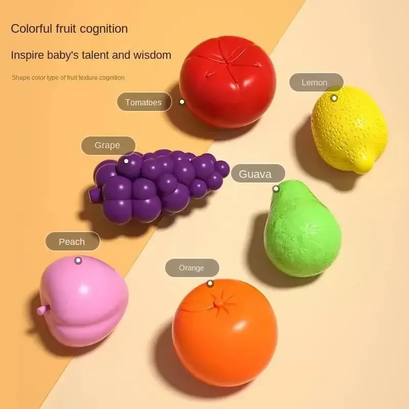 Toy Rainbow Fruit Cecil Cognitive Matching Infant Toy Puzzle Early Education Enlightenment Grasp Training image 5