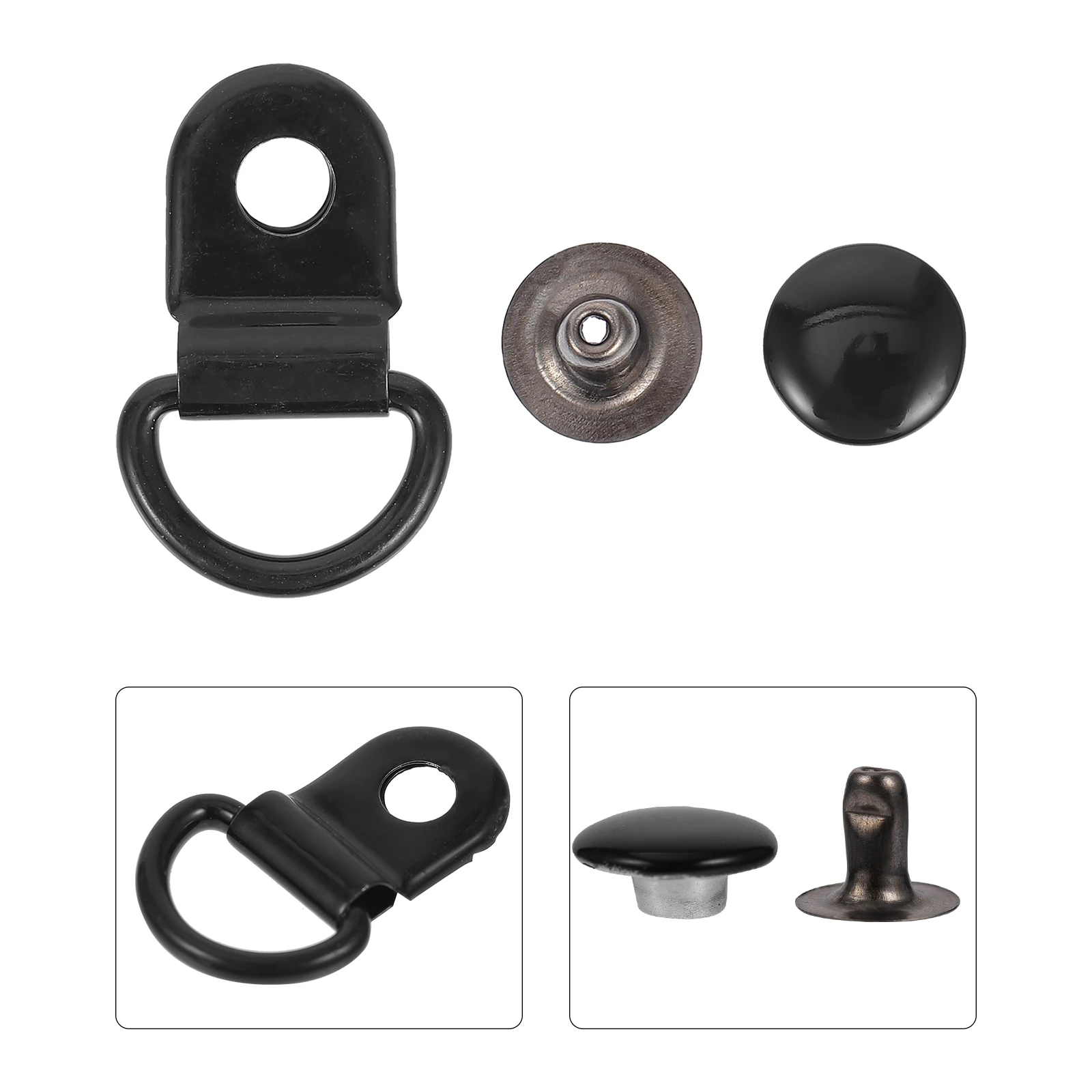 

30 Sets Fastener Caravanized Buckle Accessories Man Zinc Alloy Durable Shoes Buttons