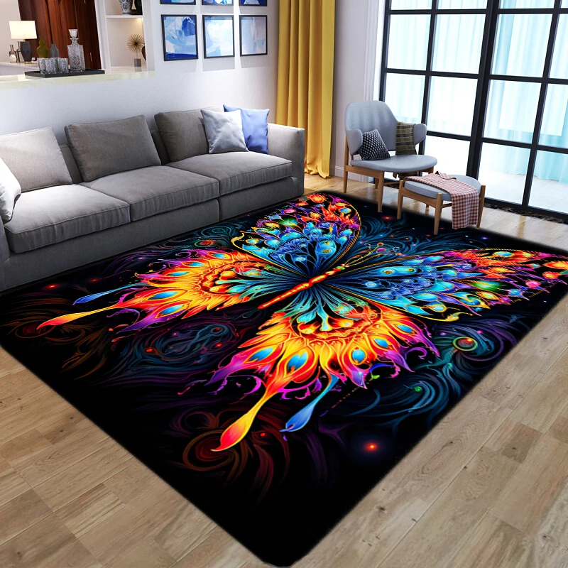 3D HD Cartoon Printed Carpet Rug for Living Room Bedroom Area Rugs Home Decoration Picnic Camp Kitchen Mat Kids Crawling Carpets