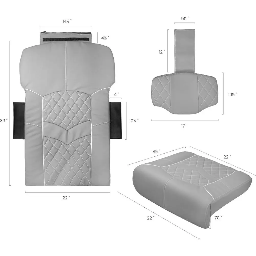 ユニバーサルサイズのペディキュアチェアクッションカバーセット、ネイルサロン、ペディキュア、スパ、マッサージチェア用、ユニバーサル交換用、すべてのモデルに適合。