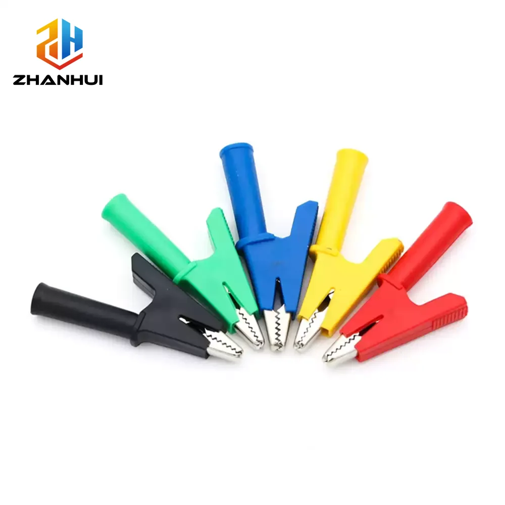5Pcs 10mm Heavy Duty Alligator Clips with 4mm Banana Jack Socket - Solderless Test Probe Connector for Multimeter Power Supply