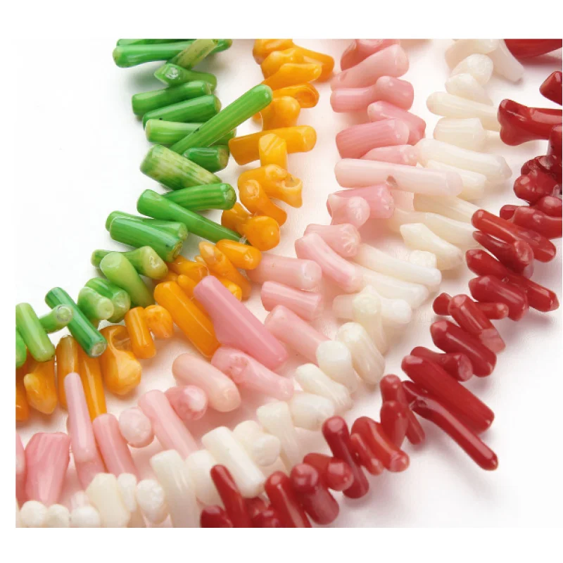 

5colors Irregular Multicolor Coral Gemstone Loose Beads 15" AAA