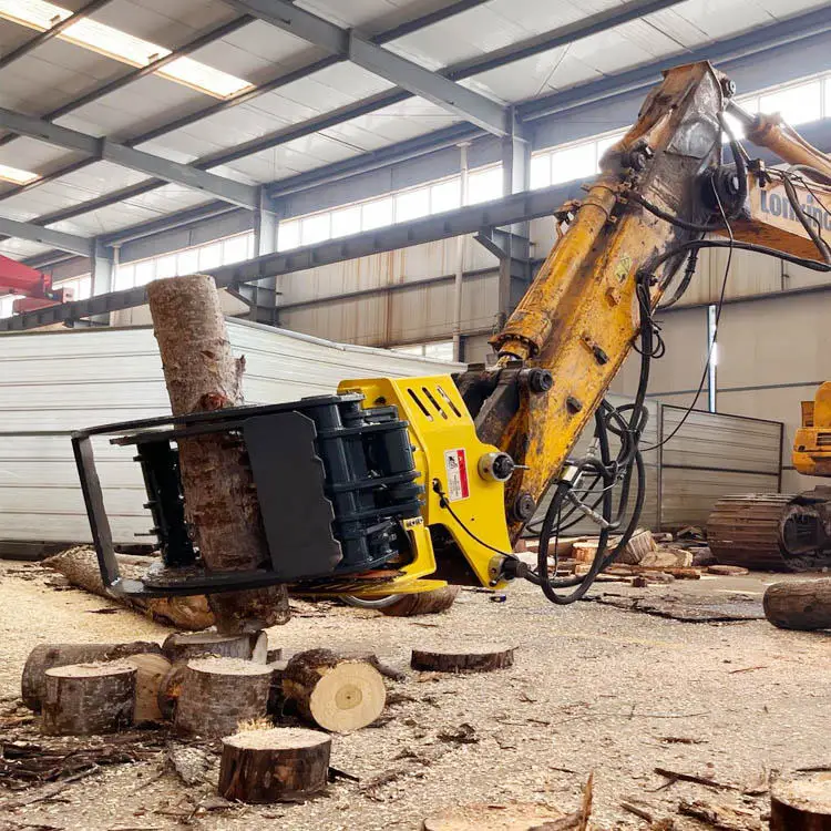 Heavy Duty 360 Rotating Excavator Grapple Saw Attachment for 5 10 Ton Tree Shear Wood Cutter Logging Machinery