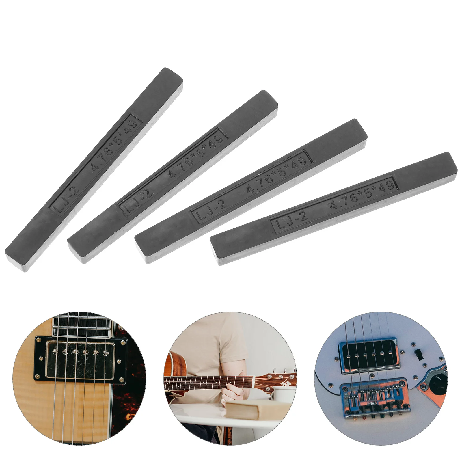 

4Pcs Guitar Pickup Bar Durable Professional Leveling Strip Pickup Retainer Tool for Electric Acoustic Bass Guitar Accessories